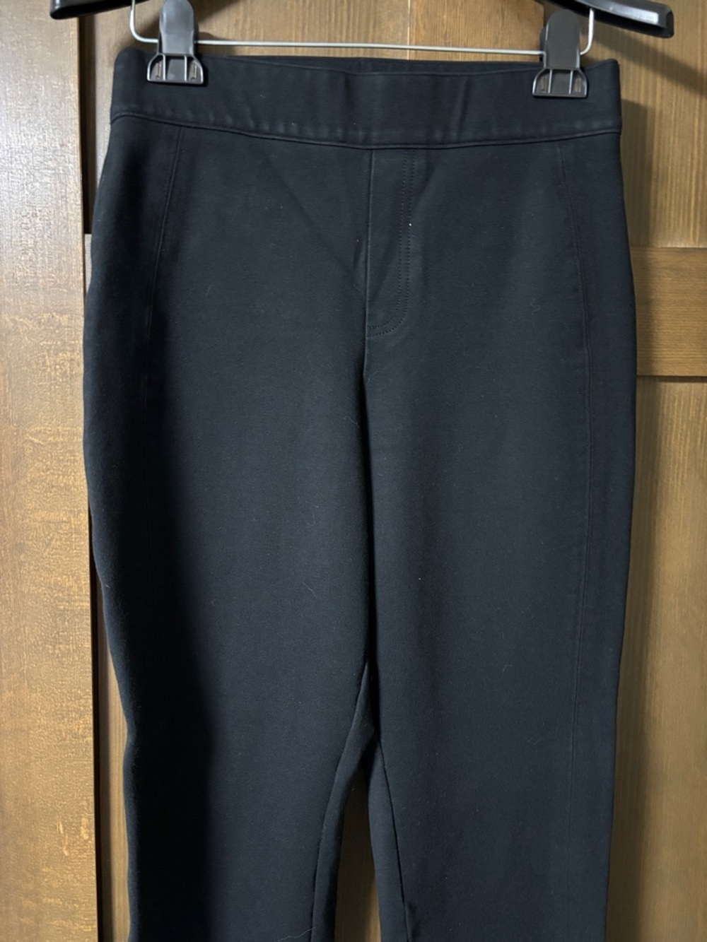 Spanx The Perfect Pants High-Rise Black Straight-Leg Ponte Size Medium - Picture 5 of 9